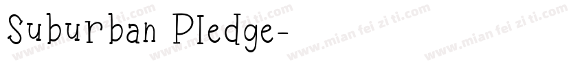 Suburban Pledge字体转换